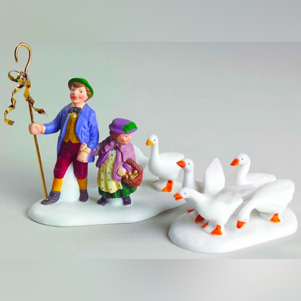 Dept 56 Heritage Village 12 Days of Dickens Village Six Geese a Laying